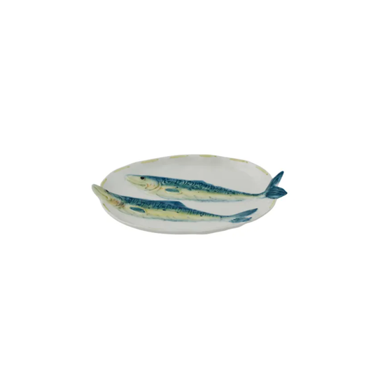 Giftware - Azur Sardine Oval Plate | PICK-UP INSTORE ONLY