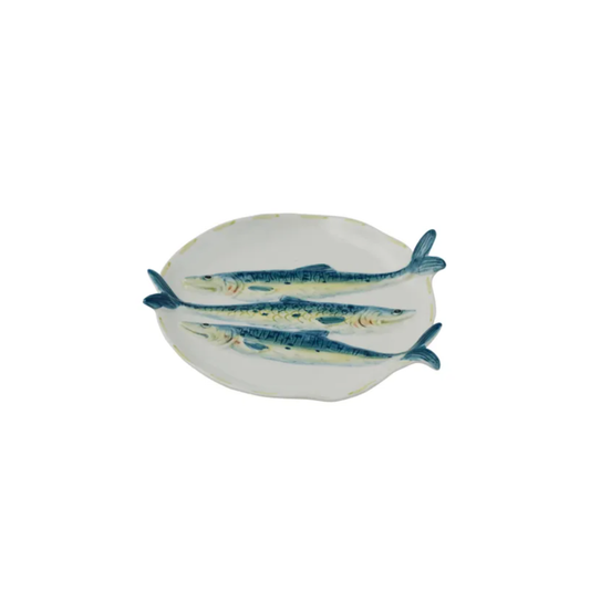 Giftware - Azur Sardine Round Plate | PICK-UP INSTORE ONLY