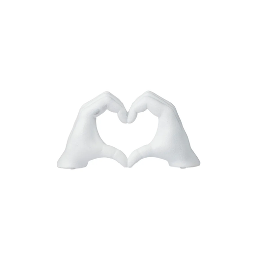 Giftware - Heart Hands Sculpture - White | PICKUP INSTORE ONLY