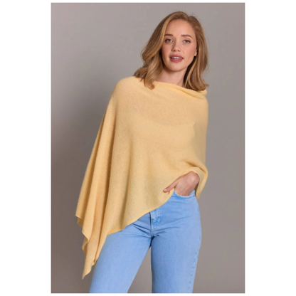 Classic Travel Poncho - Butter | 100% Cashmere