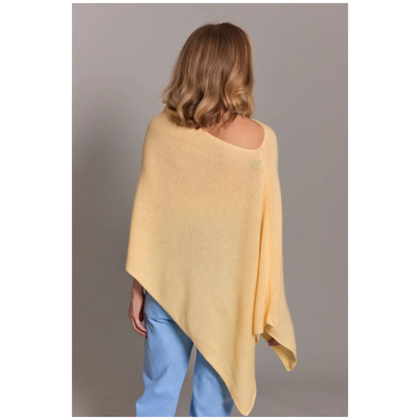 Classic Travel Poncho - Butter | 100% Cashmere