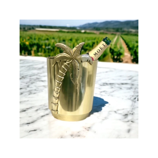 Giftwares - Palm Tree Wine Bucket | Gold | PICK-UP INSTORE ONLY