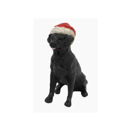 Giftware - Black Labrador with Santa Hat | PICK-UP INSTORE ONLY