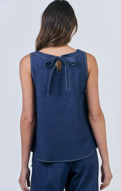 Naturals O&J - Fulham Top | Chambray | GA506