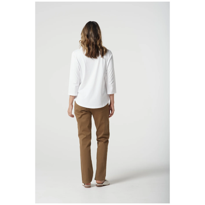 Goondiwindi Cotton - Linna 3/4 Sleeve T-Shirt | White
