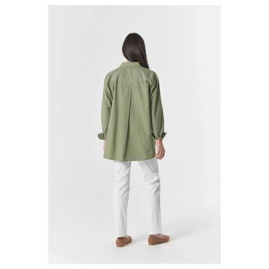 Goondiwindi Cotton - Bloom Oversized Shirt | Sage