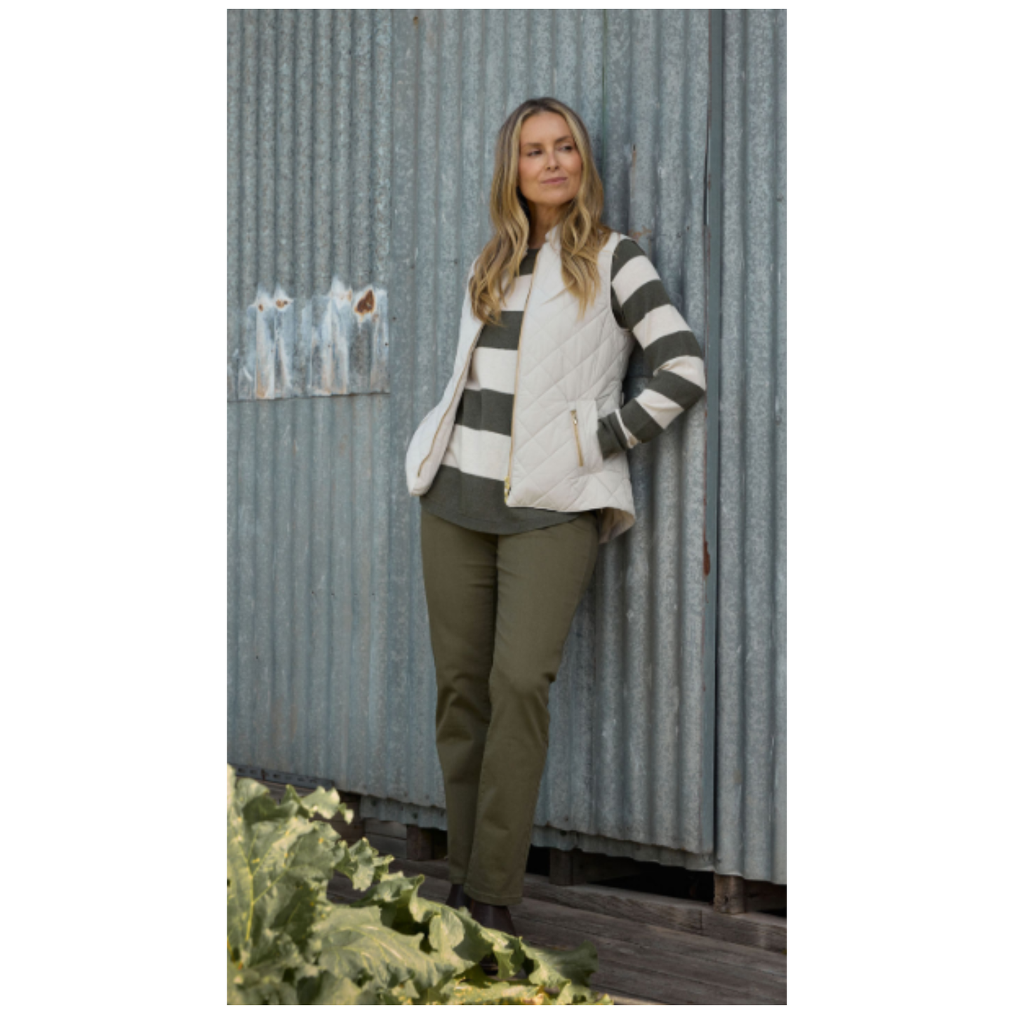 Goondiwindi Cotton - Heritage Quilted Vest | Iced Coffee