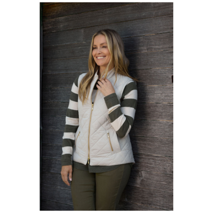 Goondiwindi Cotton - Heritage Quilted Vest | Iced Coffee