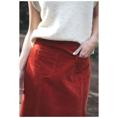 Va Va Velour Skirt | Rust
