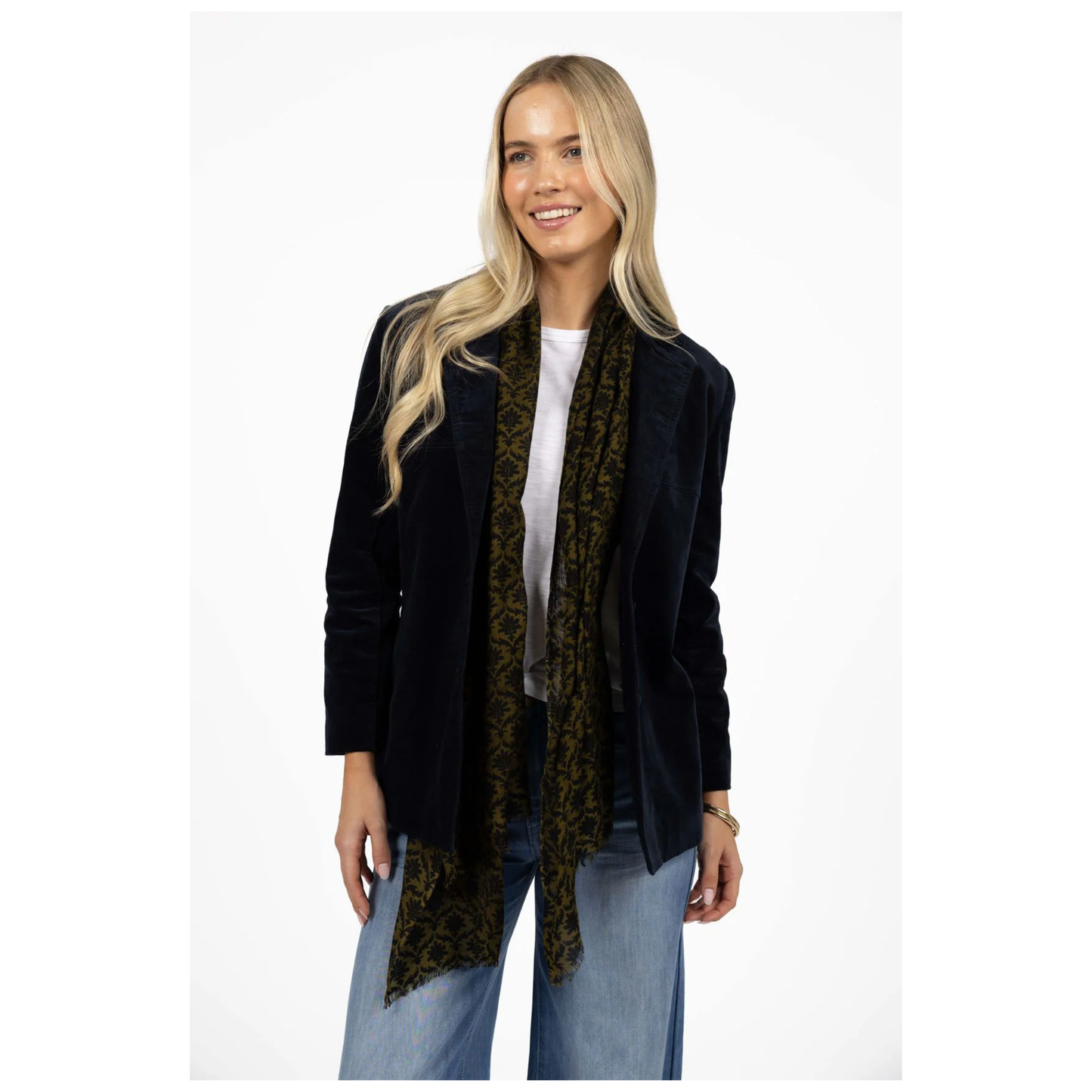 Va Va Velour Coat | Navy