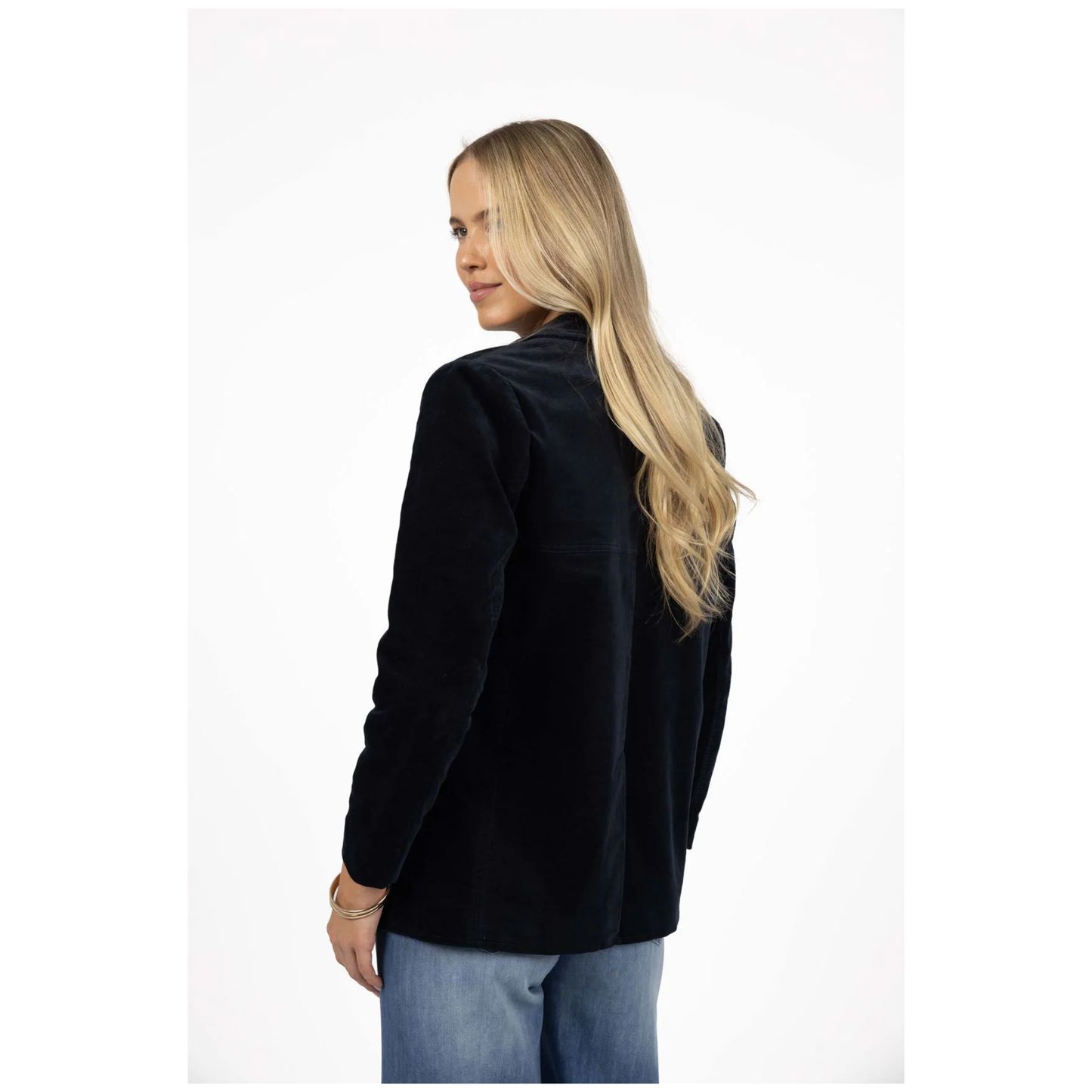 Va Va Velour Coat | Navy