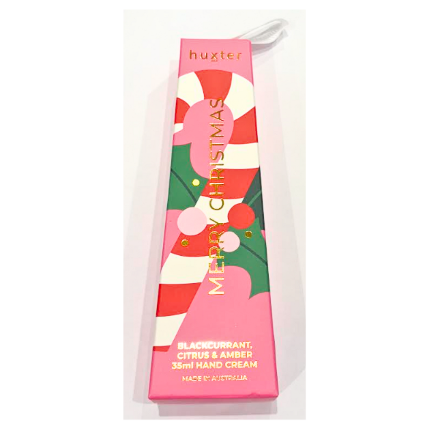Huxter - Hanging Bon Bon Hand Cream | Blackcurrant, Citrus Amber | 35ml (Pink/Green)