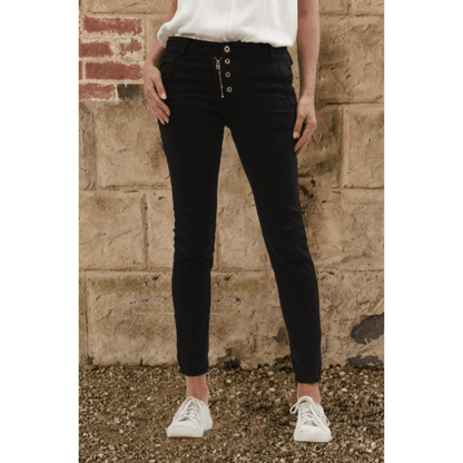Italian Star - 4 Button Jean | Black