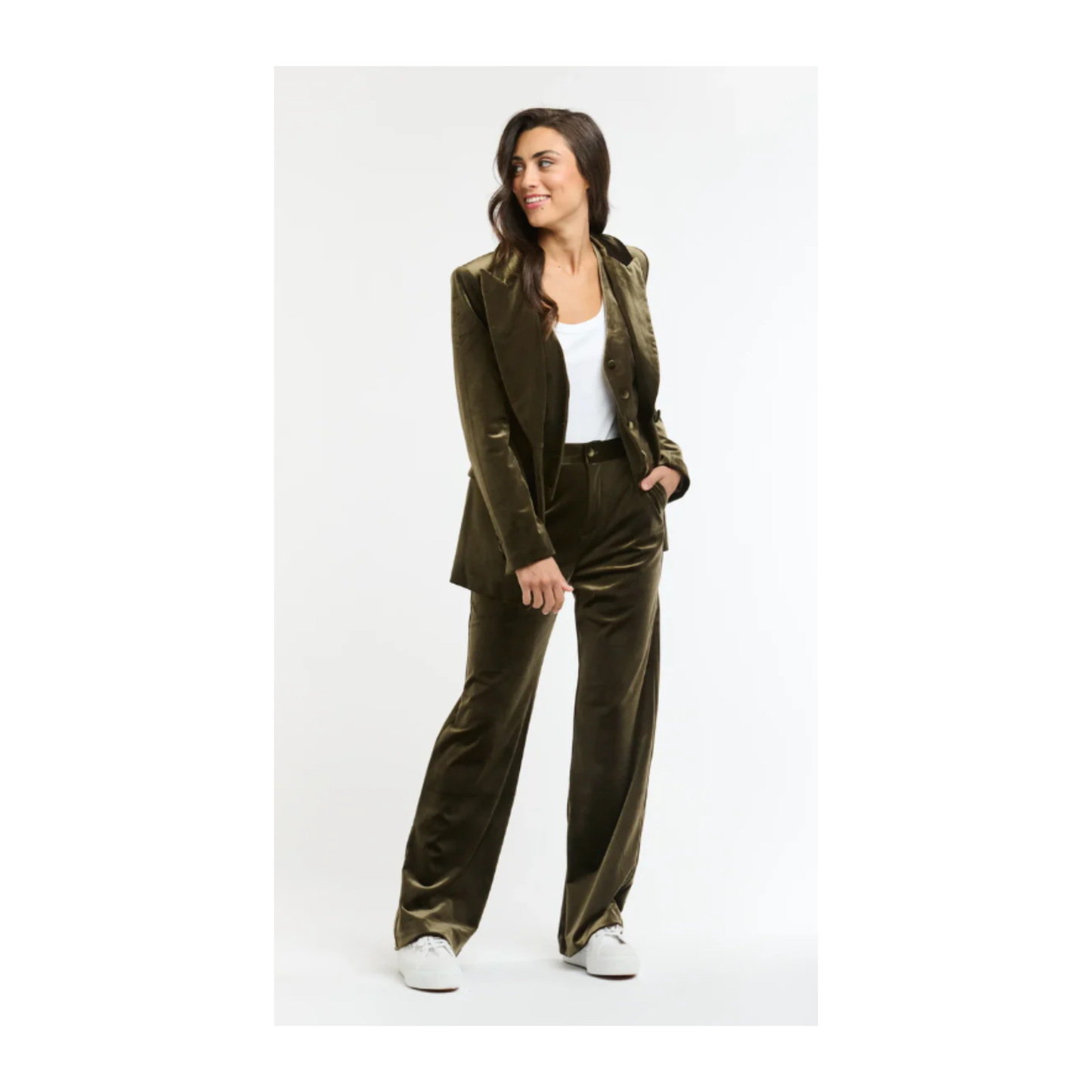Jets Velvet Pants | Khaki
