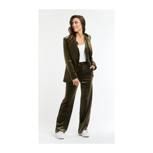 Jets Velvet Pants | Khaki