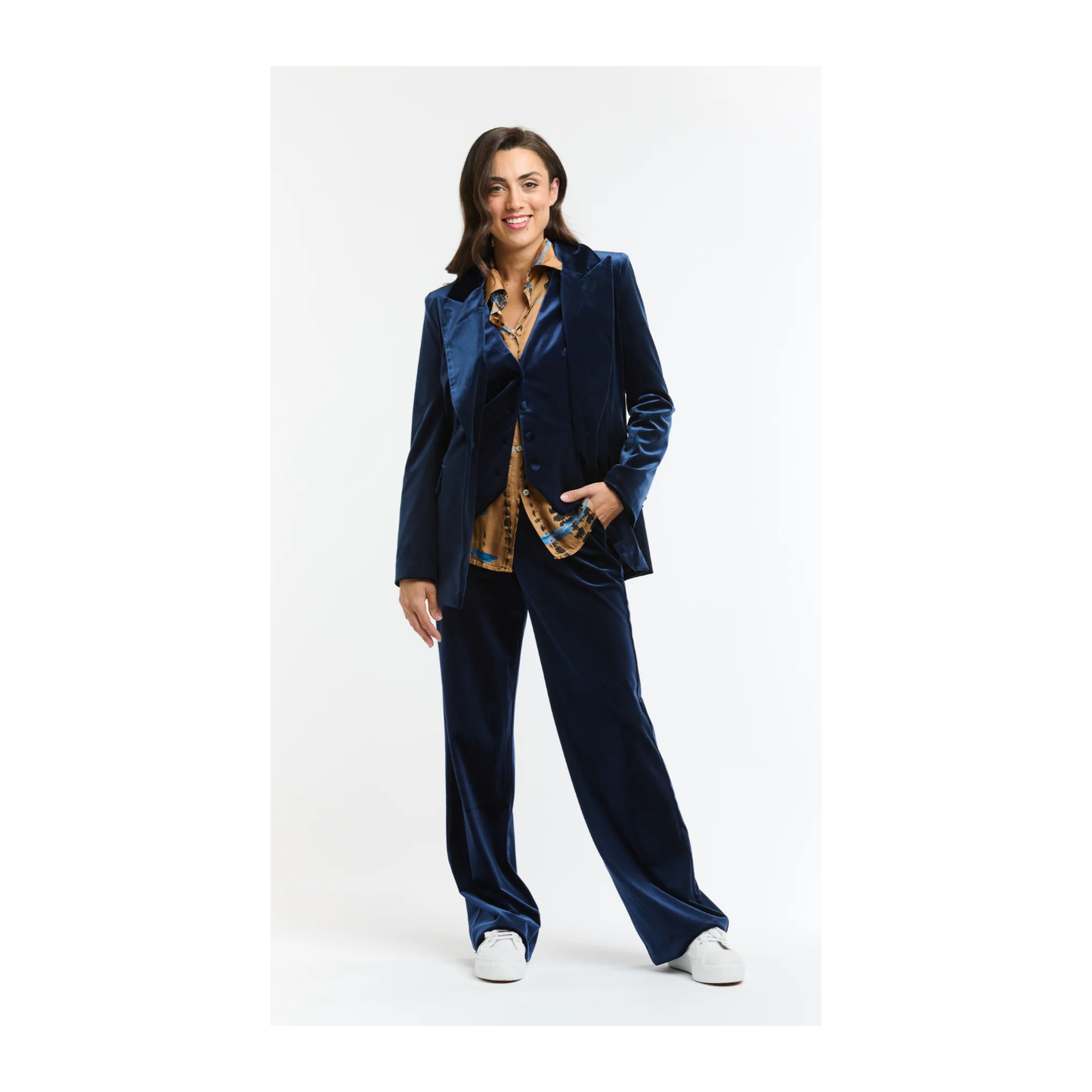 Italian Star - Jets Velvet Jacket | Navy