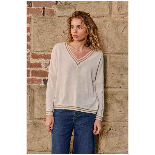 Italian Star - Lurex College Knit | Celeste