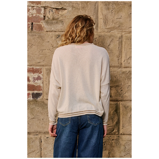 Italian Star - Lurex College Knit | Celeste