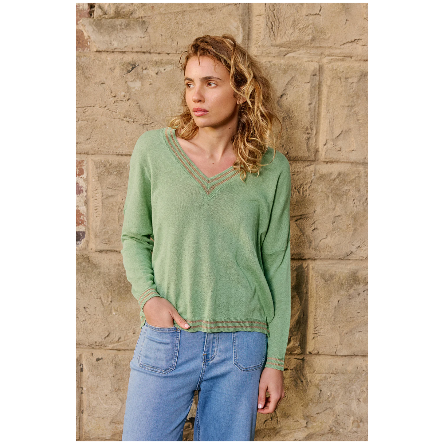 Italian Star - Lurex College Knit | Menta