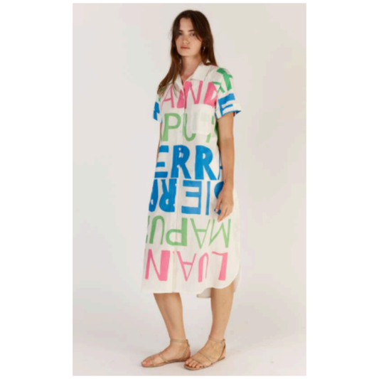 Itami - Sierra Button Dress | White