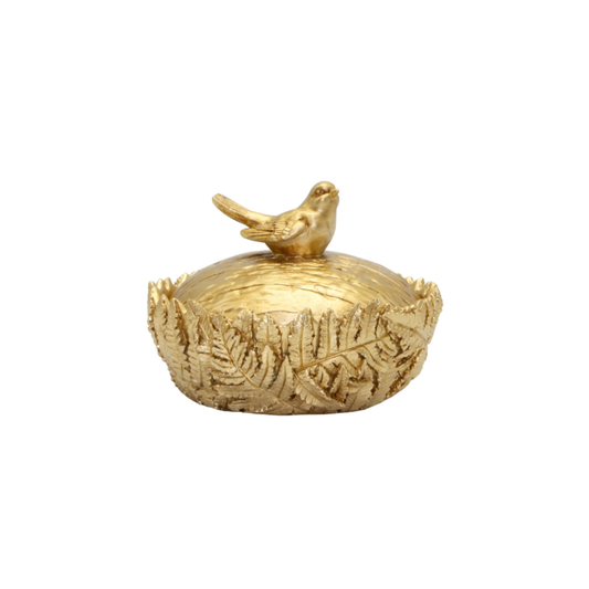 Giftware - Fern Leaf with Bird Trinket Box | PICK-UP INSTORE ONLY