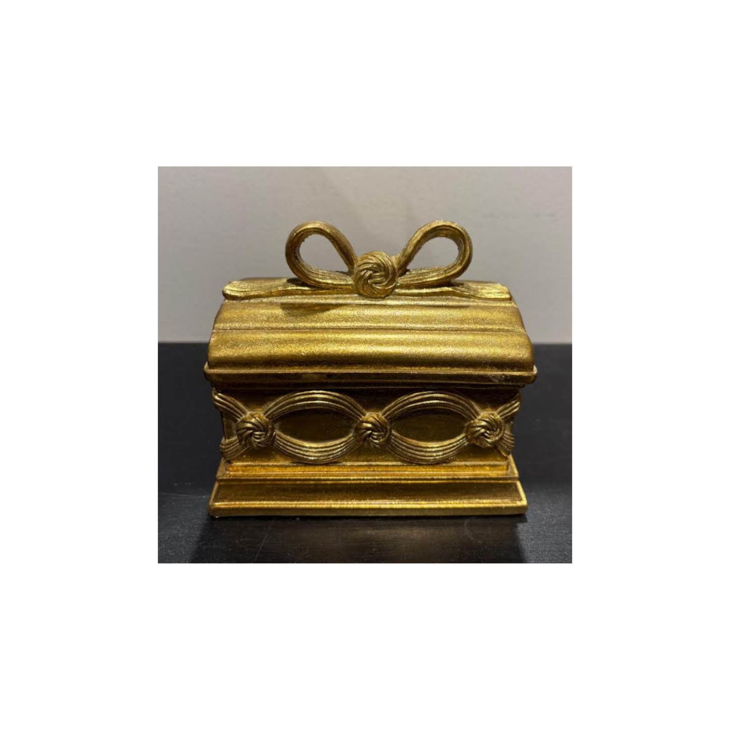 Trinket Box with Gold Bow | Rectangle | PICK-UP IN-STORE ONLY
