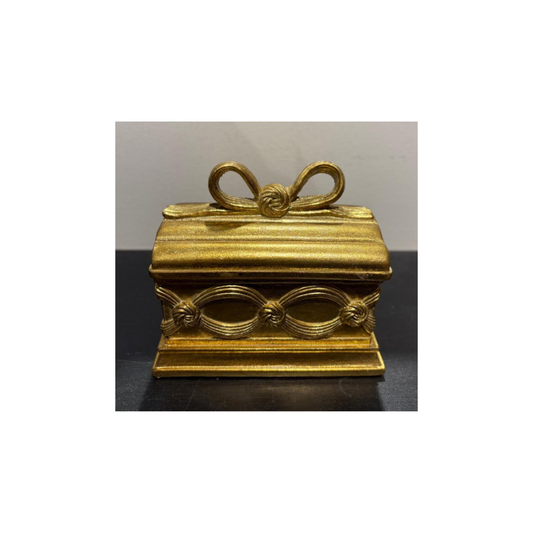 Trinket Box with Gold Bow | Rectangle | PICK-UP IN-STORE ONLY