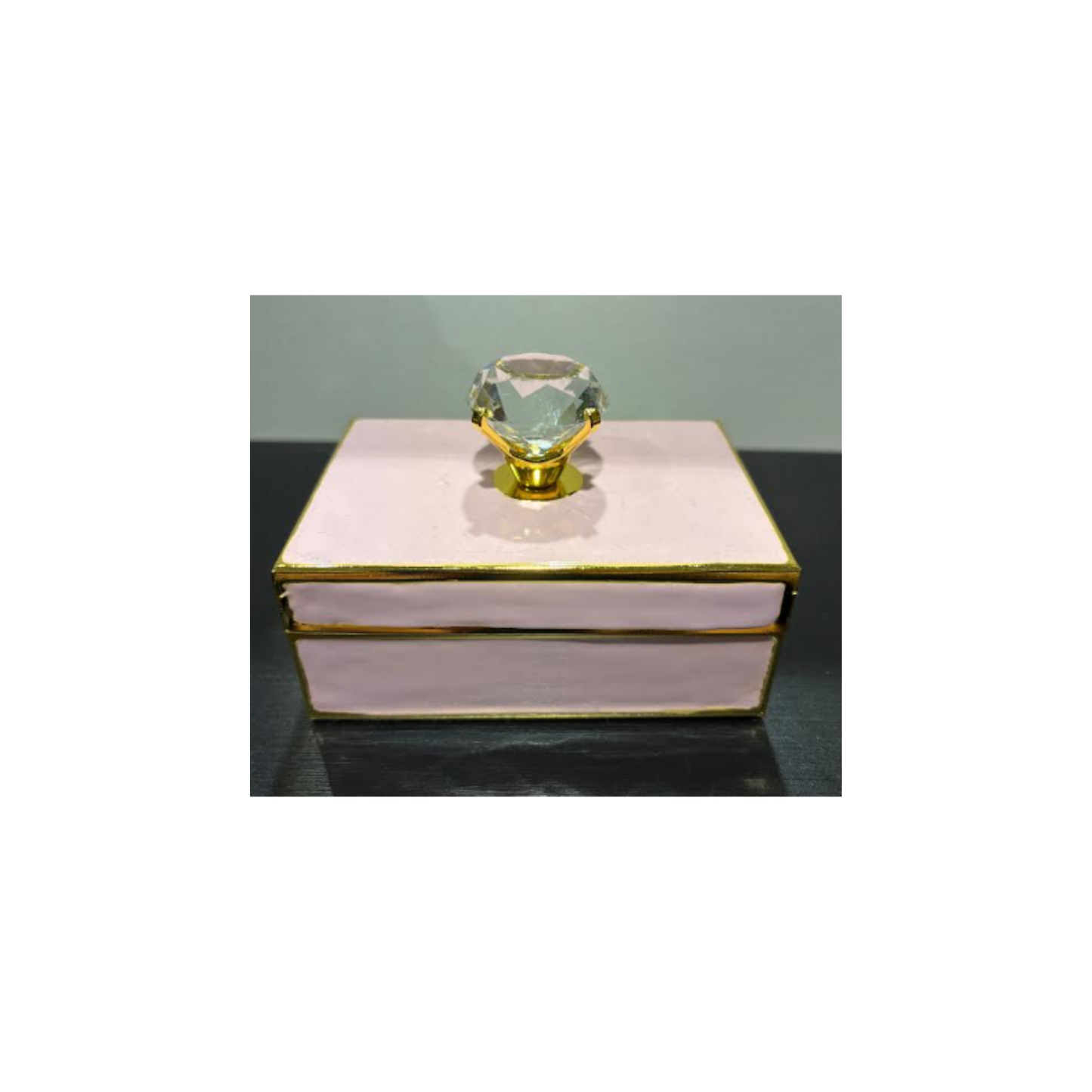 Diamond Square Trinket Box | Pink | PICK-UP IN-STORE ONLY