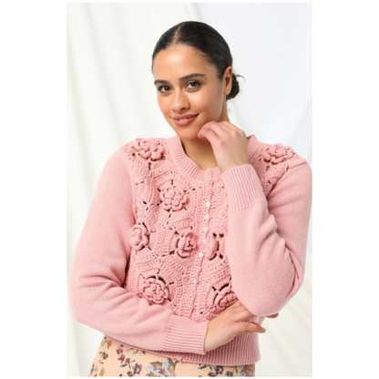 Kachel - Audrey Cardigan | Rose