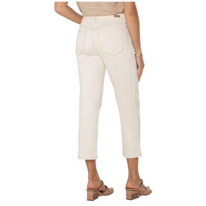 Liverpool - Kennedy White Crop Straight Leg Jeans | Seaside Dunes