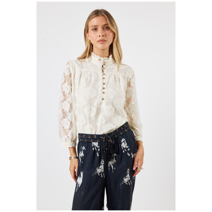 Chandler Lace Shirt | Cream