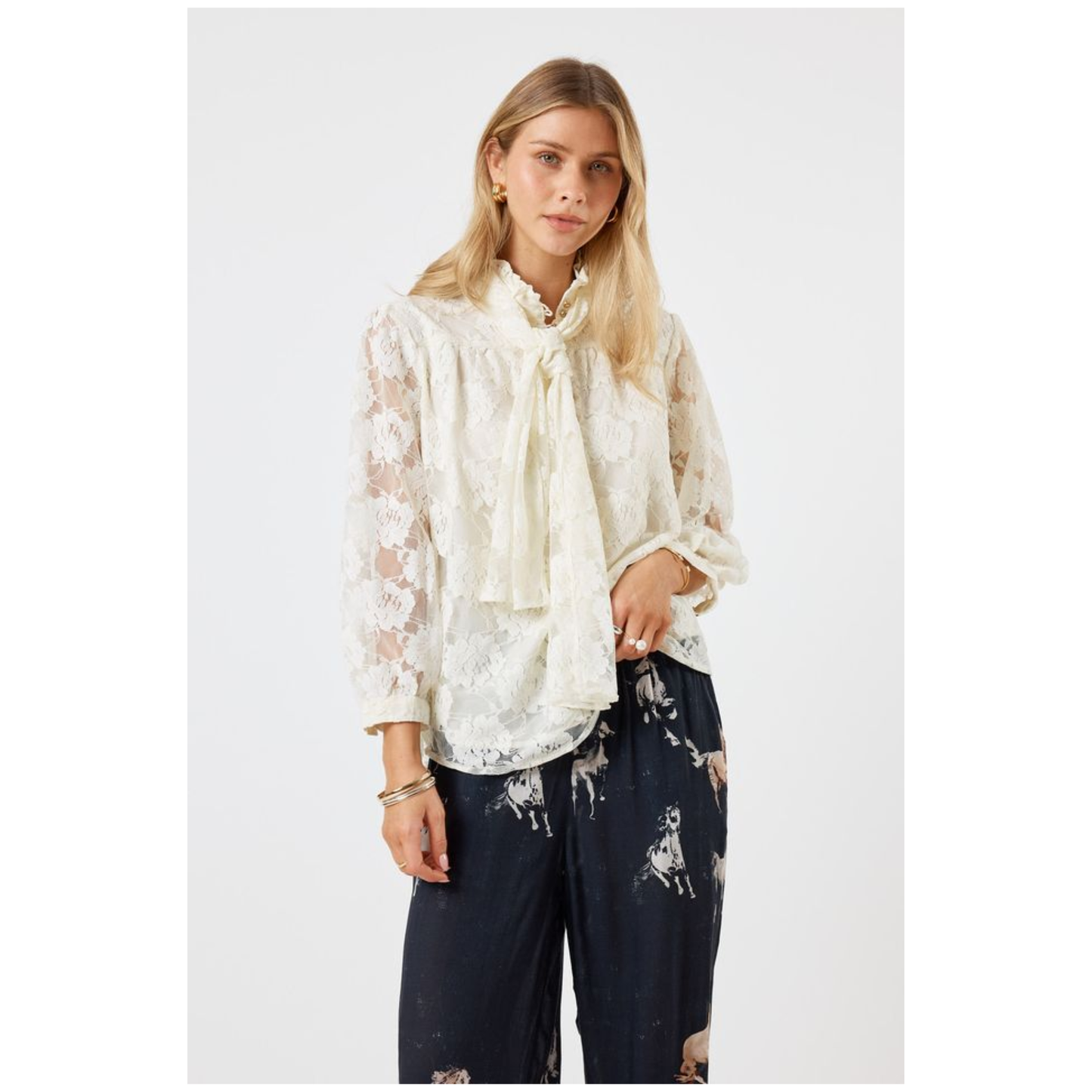 Chandler Lace Shirt | Cream