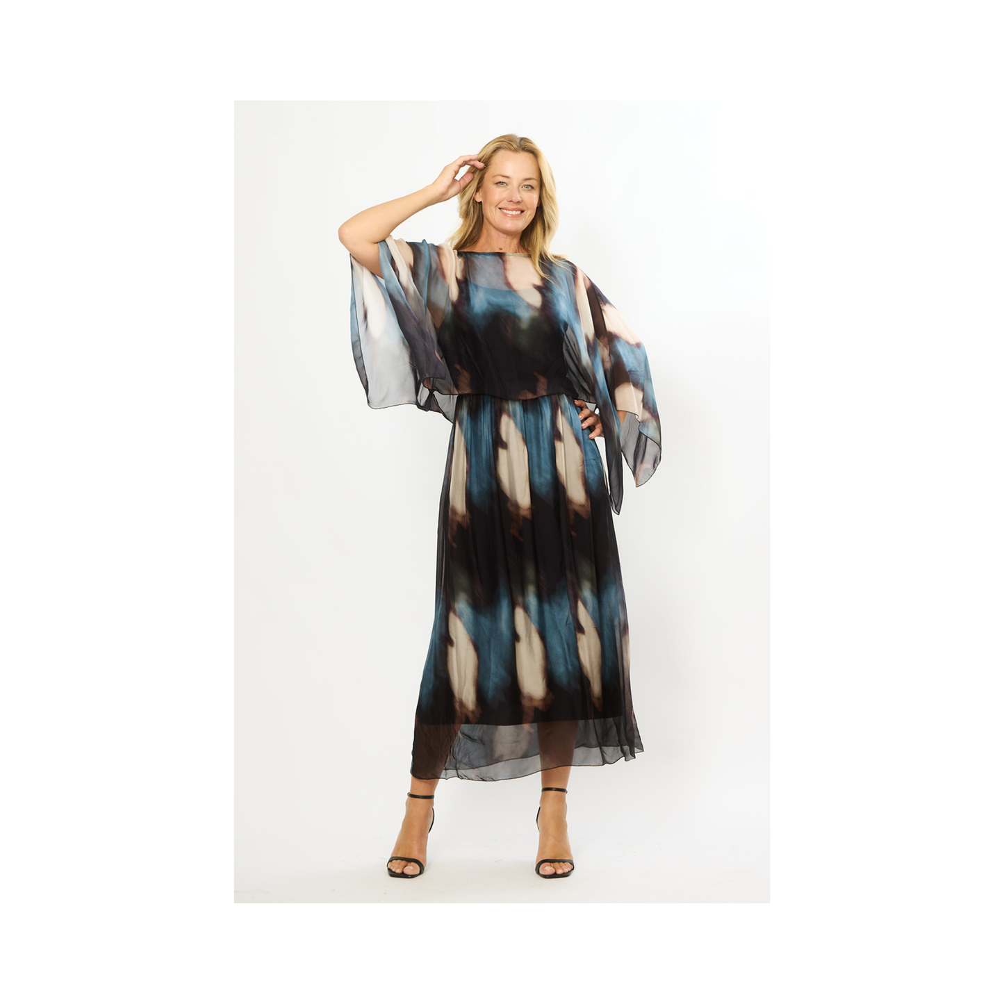 Pienza Cape Dress | Black