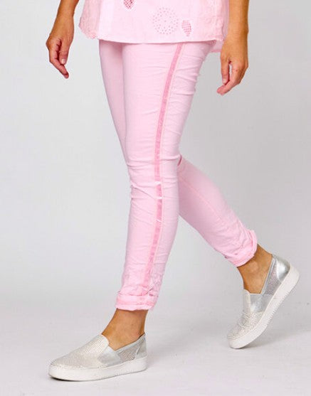 La Strada - Violet Tape Pant | Candy Pink
