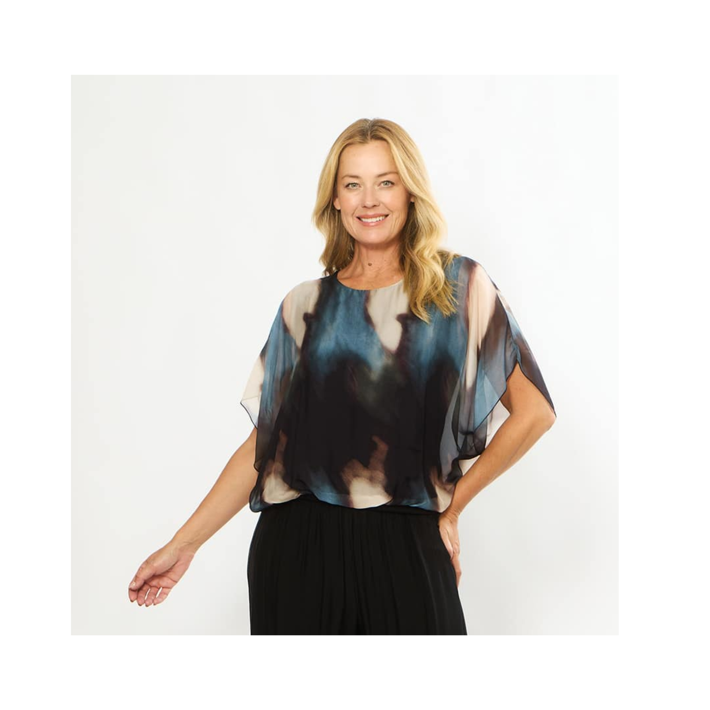Manarola Bat Wing Top | Black