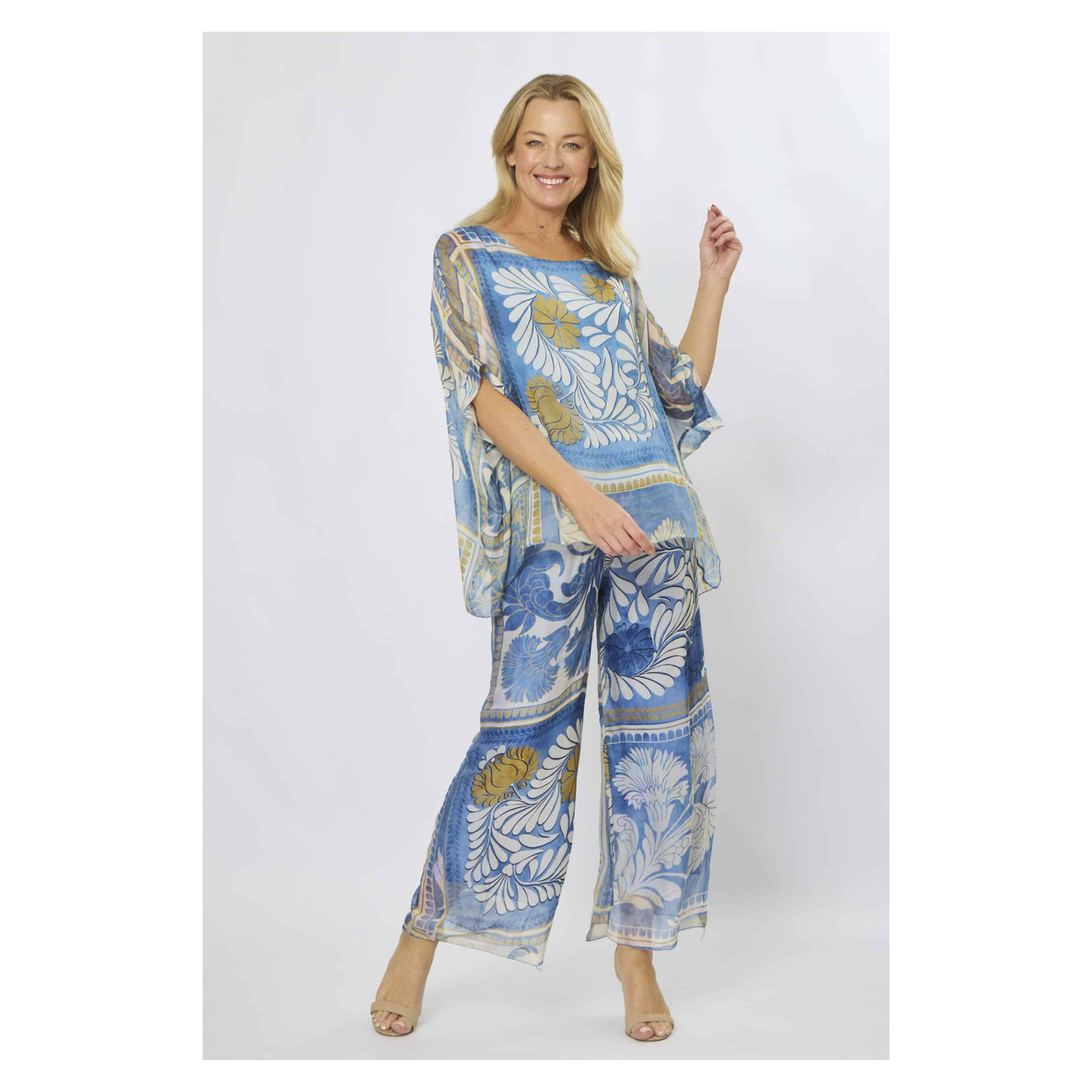 La Strada - Malta Pant | Blue Jean Floral