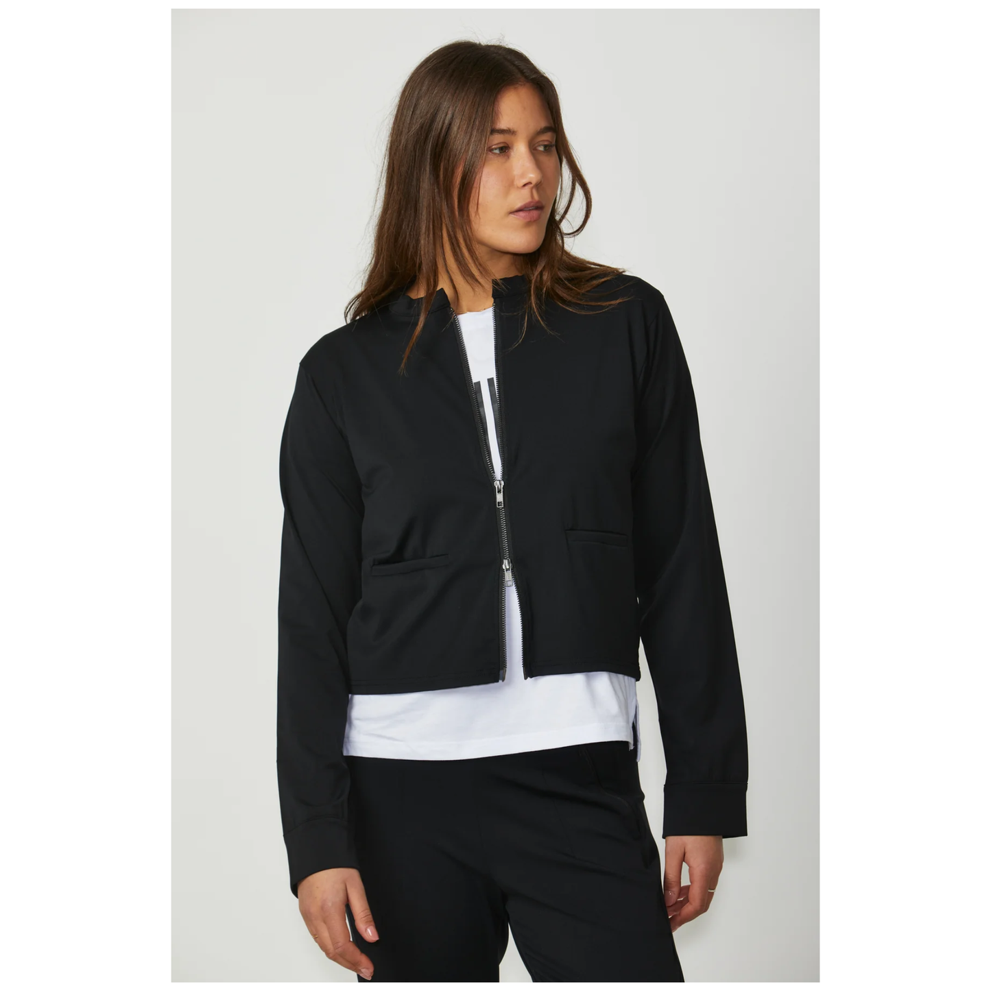 NLJ - Keats Zip Top Travel Jacket| Black