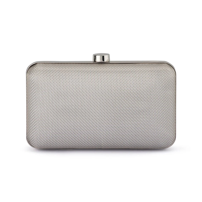Olga Berg - Jen Mesh Clutch | Silver