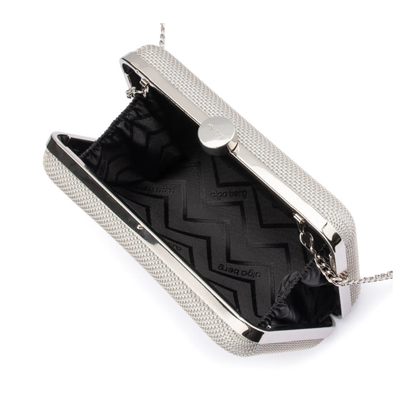 Olga Berg - Jen Mesh Clutch | Silver