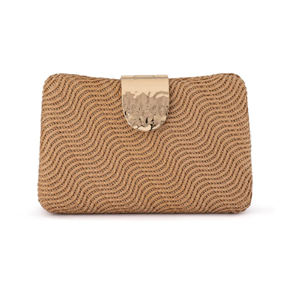 Olga Berg - Lindy Woven Clutch | Natural