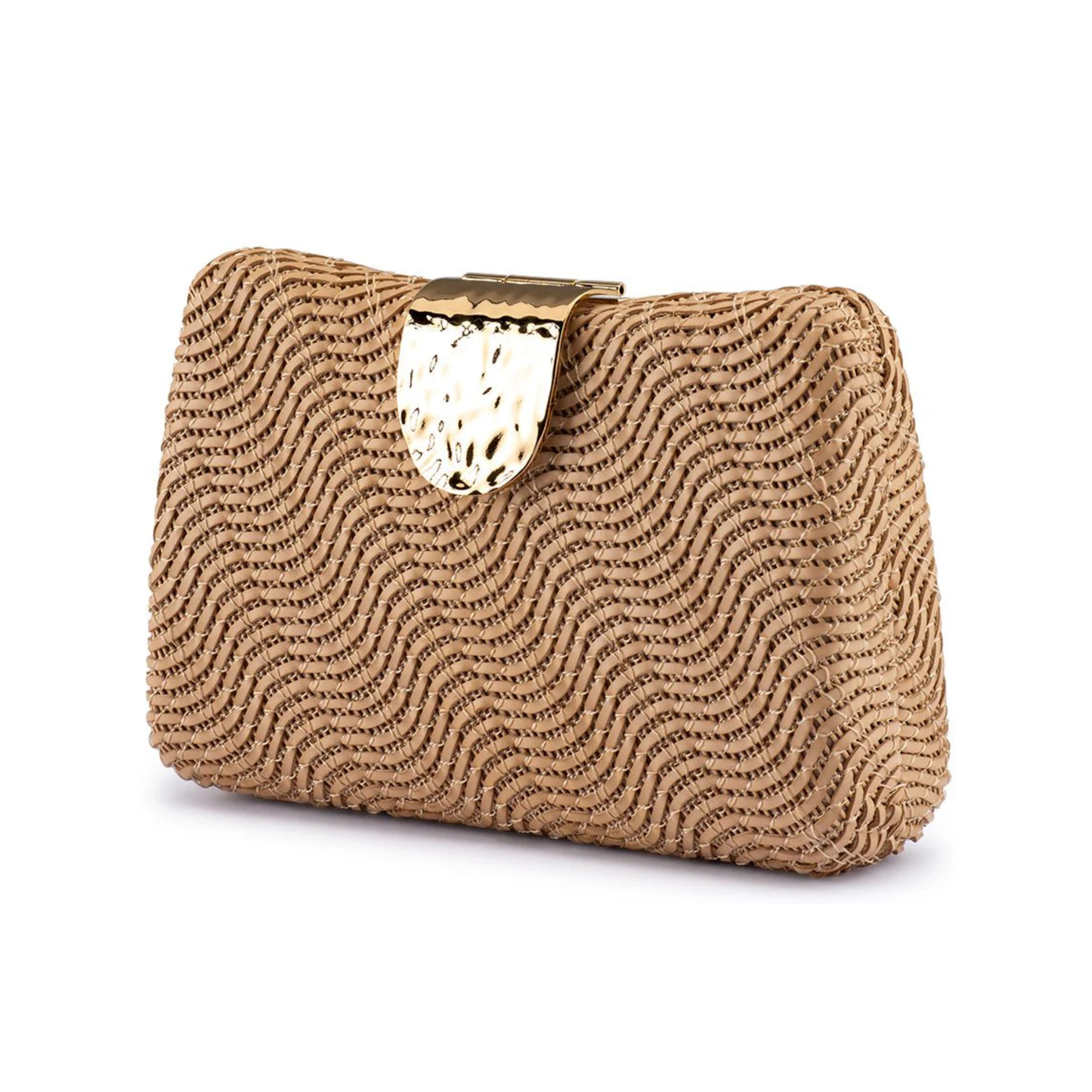 Olga Berg - Lindy Woven Clutch | Natural
