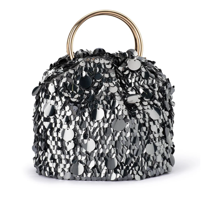 Olga Berg - Vera Sequin Bag | Gunmetal