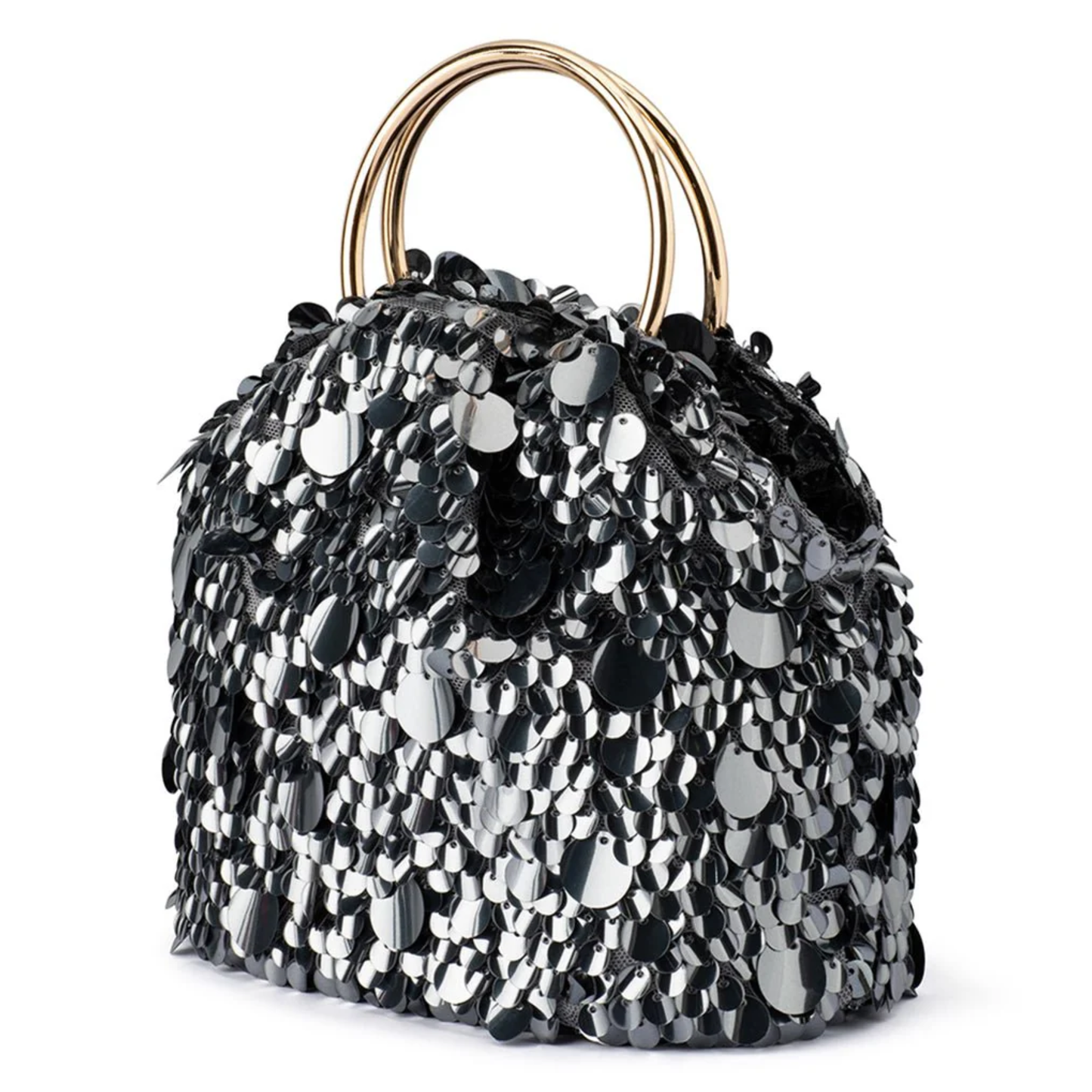 Olga Berg - Vera Sequin Bag | Gunmetal