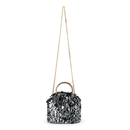 Olga Berg - Vera Sequin Bag | Gunmetal
