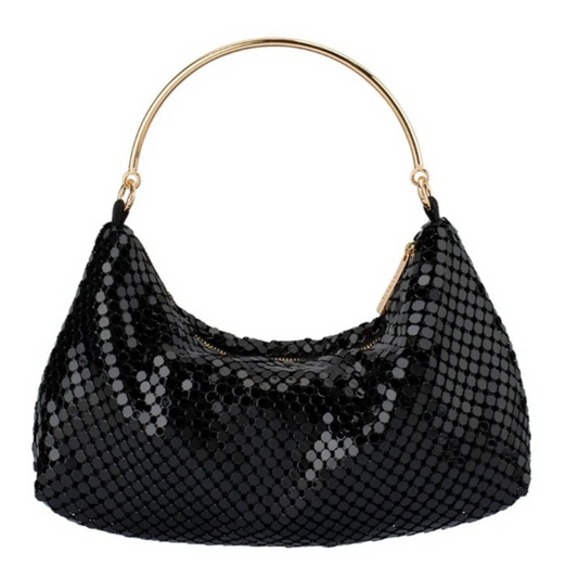 Olga Berg - Daphne Mesh Handle Bag | Black