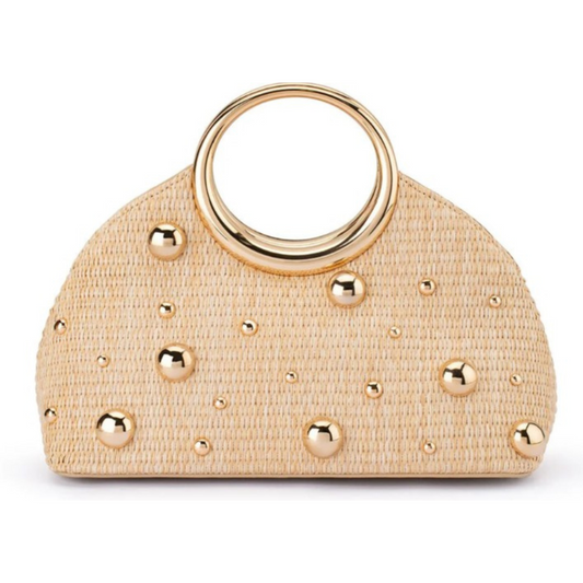 Olga Berg - Charlotte Woven Top Handle Bag