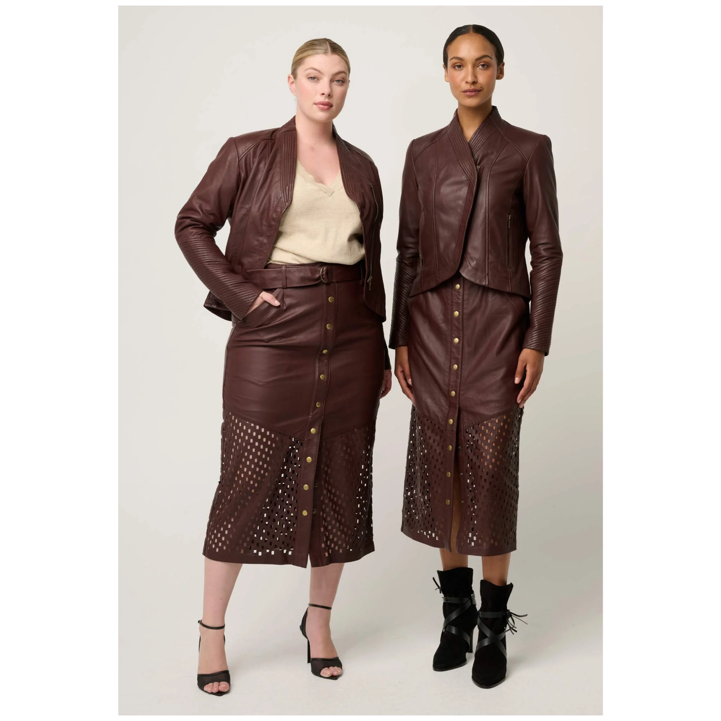 Once Was - Acer Leather Shawl Jacket | Oxblood