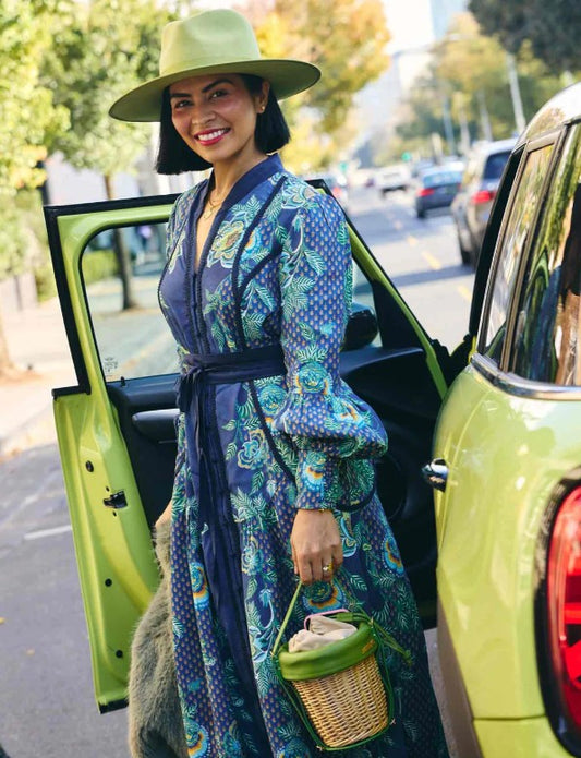 Once Was - Esmeralda Spliced Midi Dress | Mariposa Zafiro