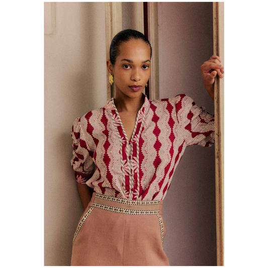 Once Was - Calantha Contrast Trim Shirt