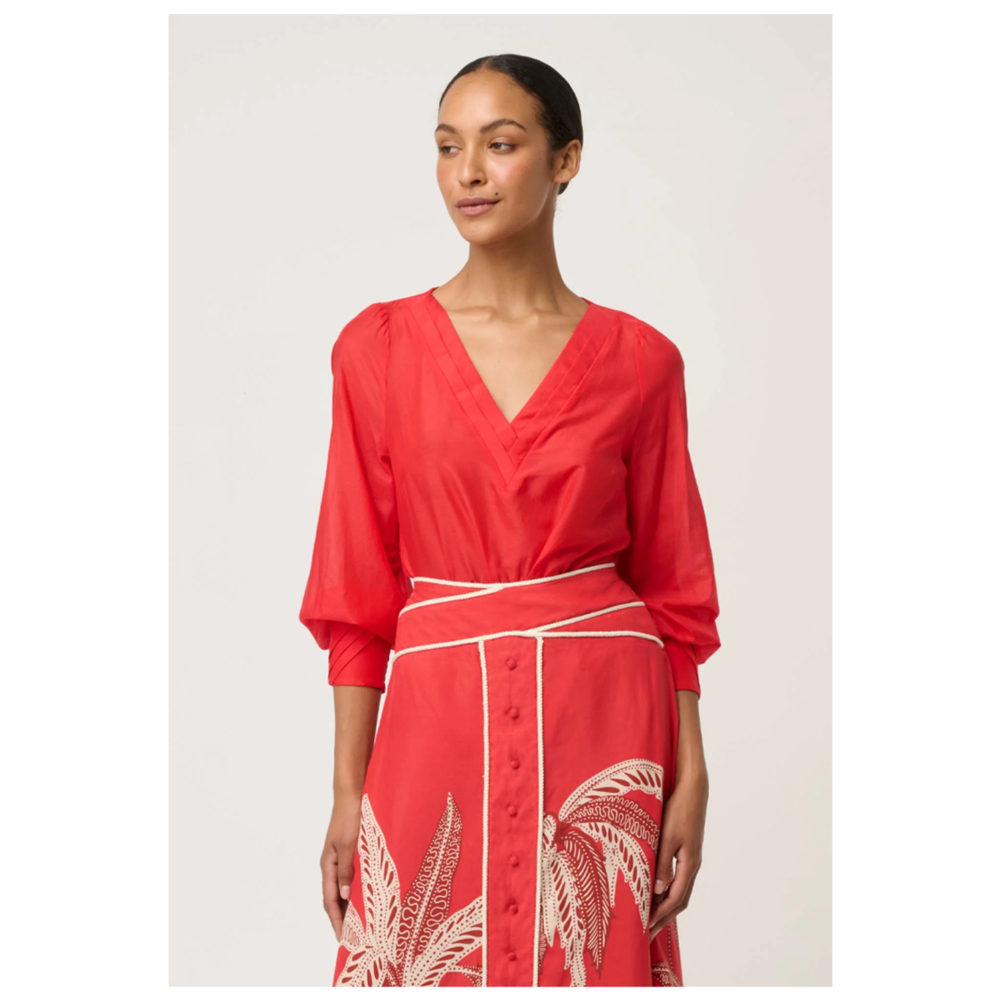 Once Was - Calissa V-Neck Blouse